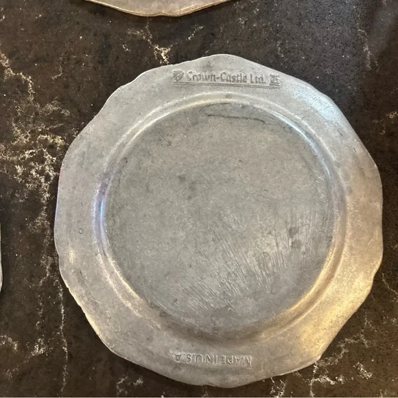 Set Of 4 Bread Plates Crown Castle Ltd USA Queen Anne Design 6 1/4” - Picture 11 of 13